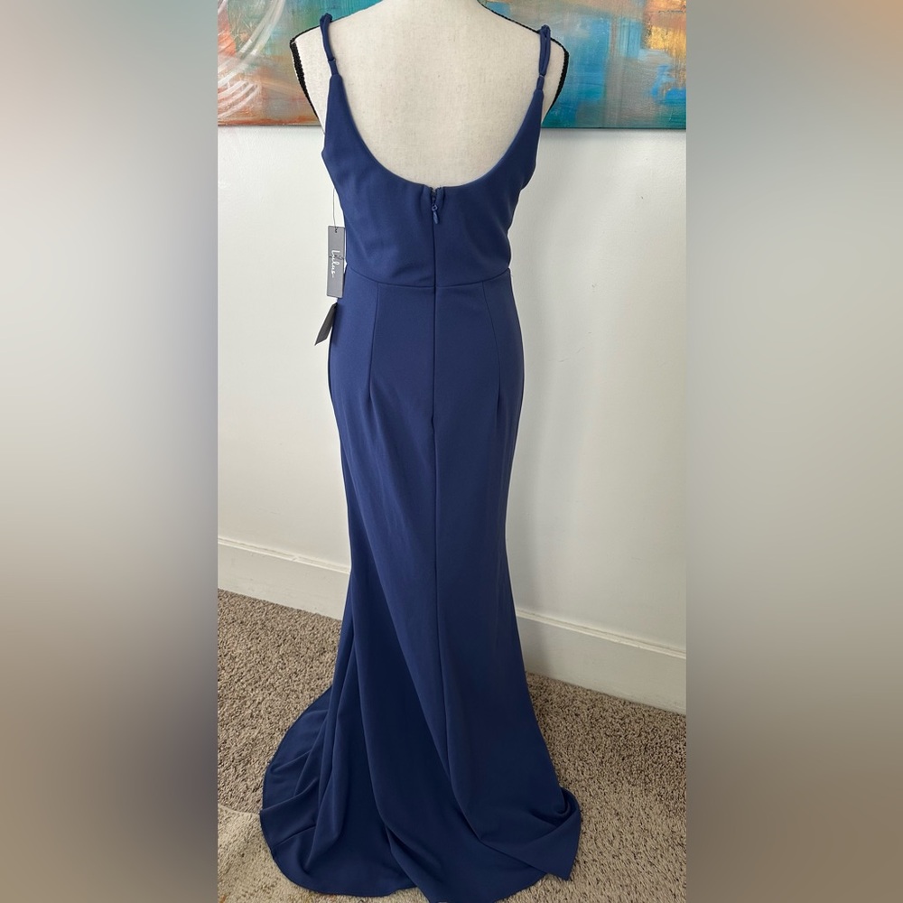 Lulus NWT Infinite Glory Royal Blue Maxi Dress Gown Mermaid Hem Lined Small - Picture 5 of 12